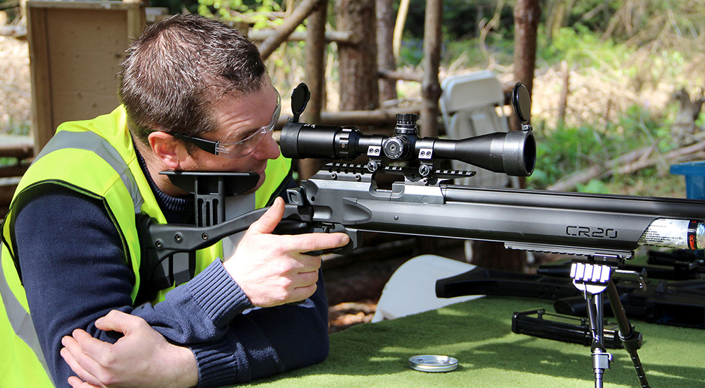 Shooting Experience Man using sniper rifle